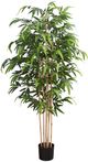 Monarch Specialties Inc. Black/Green 83" Bamboo Tree with 8" Pot-0