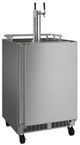 Marvel 5.7 Cu. Ft. Stainless Steel Twin Tap Outdoor Mobile Beer Cooler/Kegerator-0