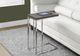 Monarch Specialties Inc. Dark Taupe Accent Table with Chrome Metal Base-2