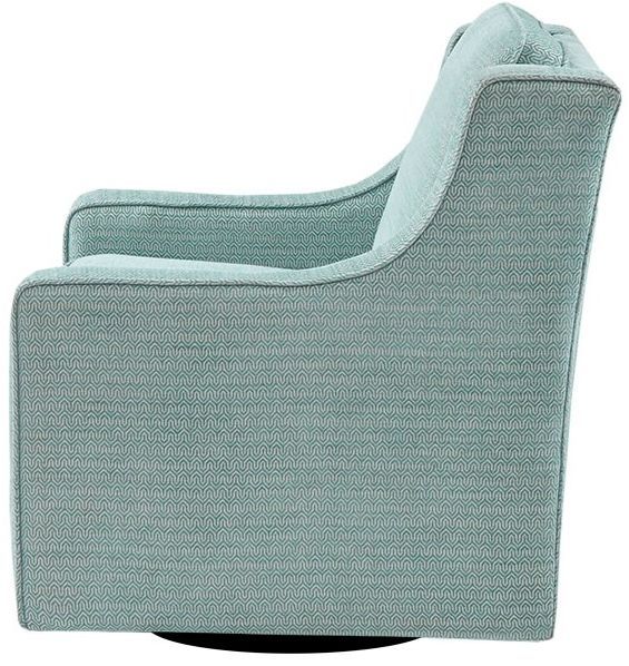 Olliix by Madison Park Dusty Aqua Harris Chenille Swivel Chair-2