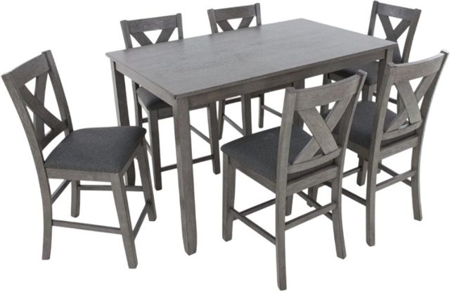 Signature Design by Ashley® Caitbrook 7-Piece Gray Counter Height Dining Set-1