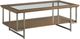 Hammary® Ingrid Glass Top Coffee Table with Dusty Silver Base-0