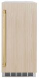 ZLINE Autograph Edition 15" Panel Ready Touchstone Gourmet Ice Maker with Polished Gold Handle-3