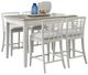 American WoodCrafters Beach Comber 5-Piece Brown/Weathered White Counter Dining Set -0