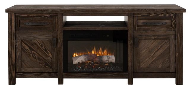 International Furniture Direct Dutton Brown 2-Drawer TV Stand-3