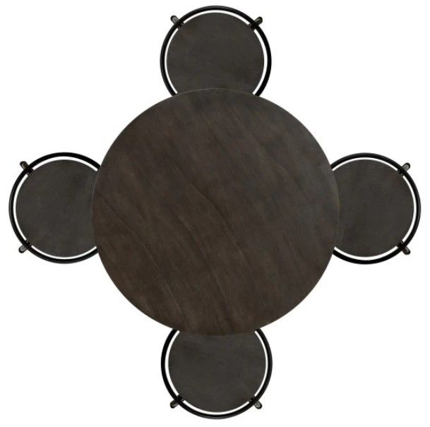 Powell® Haywood 5-Piece Black/Gray Round Bar Table Set-3