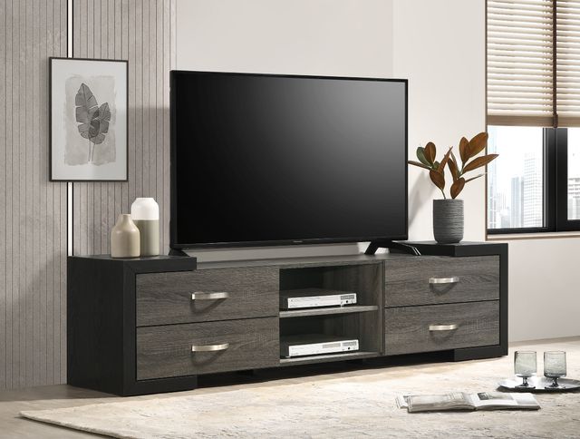 Crown Mark Brant Black/Gray TV Stand-1
