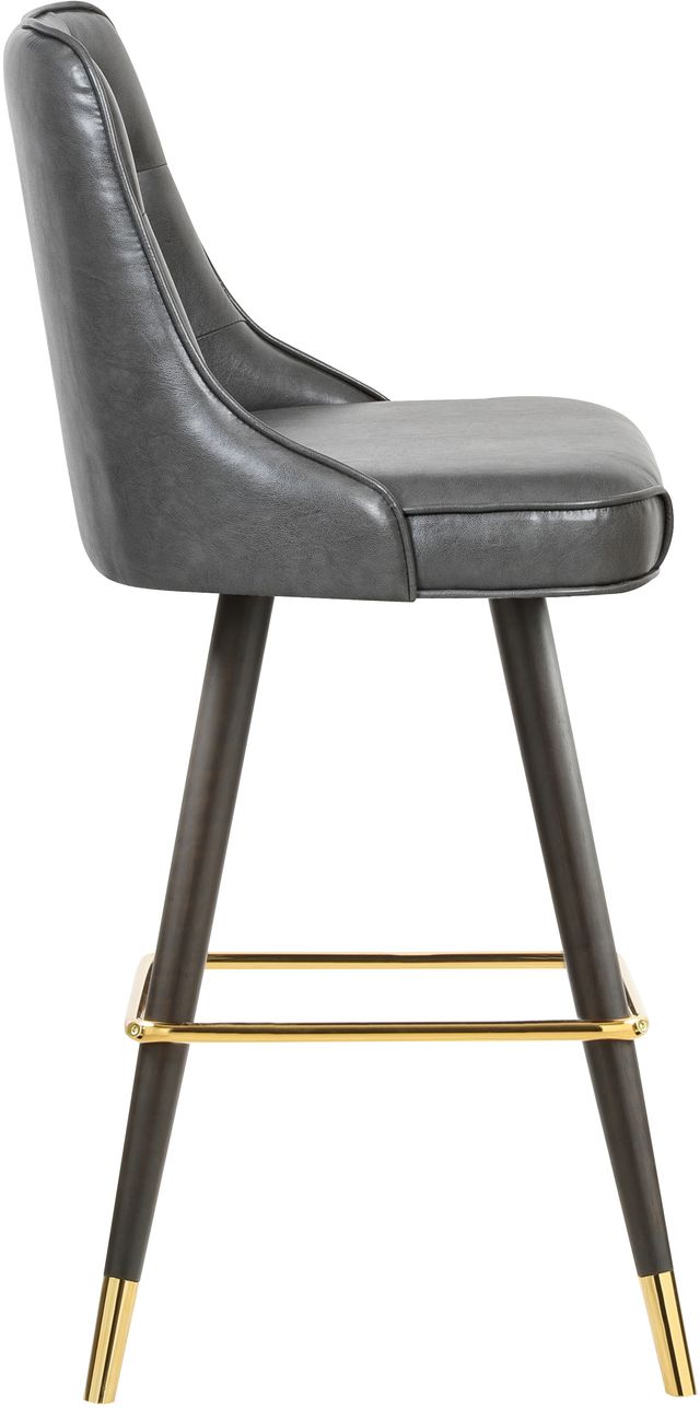 Meridian Furniture Portnoy Gray Faux Leather Counter Stool-3