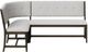 Bernards Dorval 3-Piece Gray/Walnut Curved Bench-0