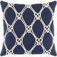 Surya Marion Dark Blue 20"x20" Toss Pillow with Down Insert-0