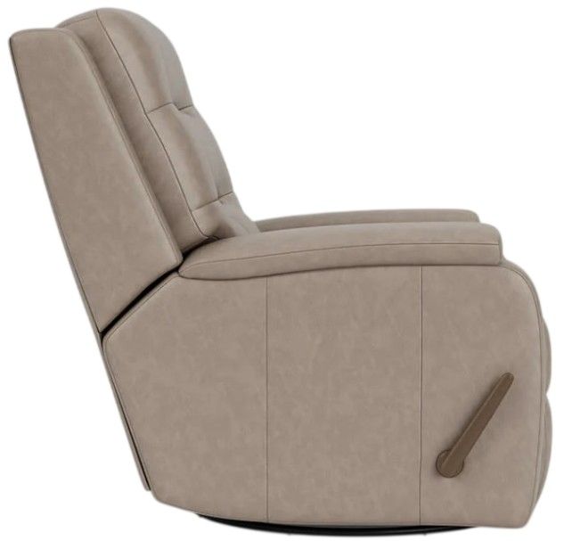 Flexsteel® Customizable Arlo Leather Manual Swivel Glider Recliner-4