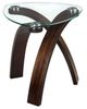 Magnussen Home® Allure Glass Top Oval End Table with Hazelnut Base-0