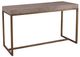 Horizon Home® Roka Gray Marble Sofa Table with Metal Base-0