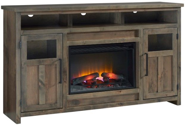 aspenhome® Finnegan Sandy Brown 66" Fireplace Console-0