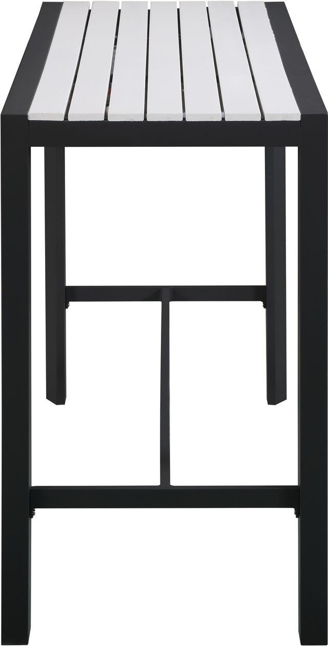 Meridian Furniture Nizuc White Polywood Outdoor Patio Rectangle Bar Table-2