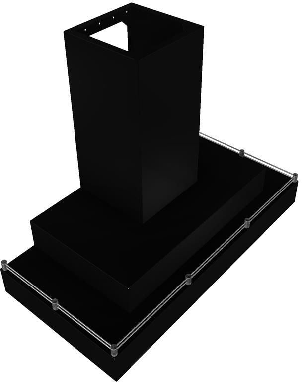 Vent-A-Hood® 42" Black Contemporary Wall Mount Range Hood-3