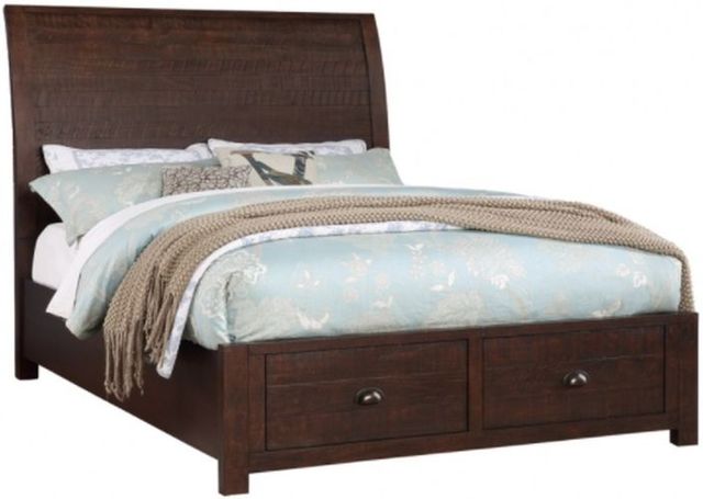Winners Only® Union Dark Brown King Storage Sleigh Bed-0