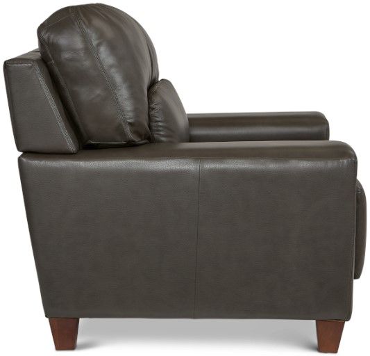La-Z-Boy® Draper Pewter Leather Chair-3