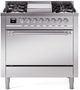 Ilve® Nostalgie II Series 36" Stainless Steel Pro Style Dual Fuel Range-0