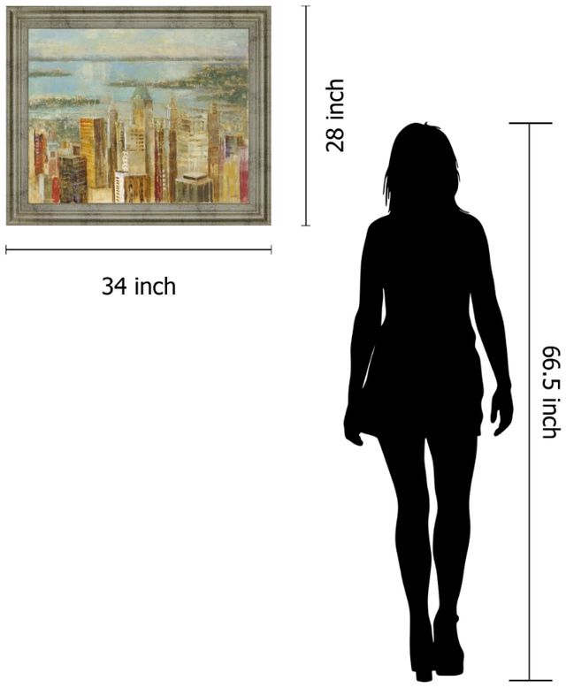 Classy Living Golden Harbor Skyline Wall Art-1