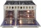 Kucht Professional KX Series 48" Stainless Steel Pro Style Dual Fuel Range with Gold Accents and Kucht Horus Thermostat-1