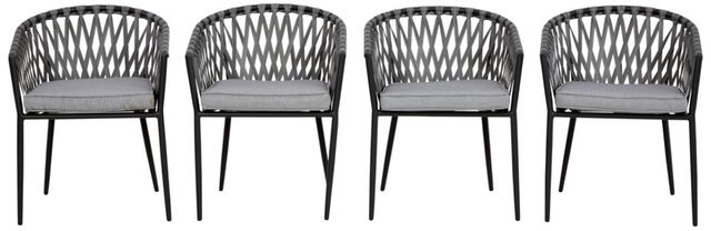 Signature Design by Ashley® Palm Bliss 5-Piece Gray Outdoor Dining Set-2