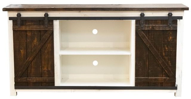 American Wholesale Furniture Brown/Rodeo White 70" TV Console