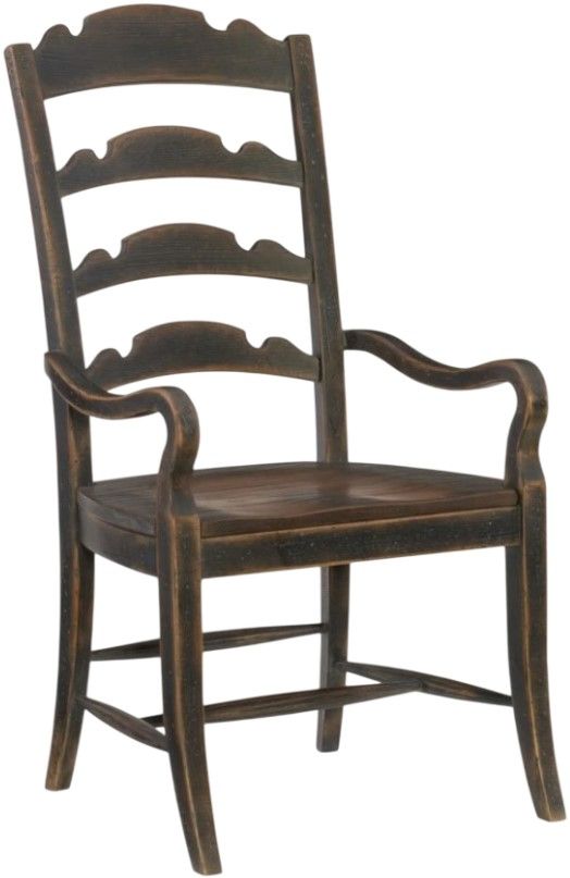 Hooker® Furniture Hill Country Twin Sisters Anthracite Black Dining Arm Chair-0