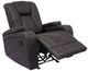 Furniture of America® Amirah Dark Gray Manual Glider Recliner-1