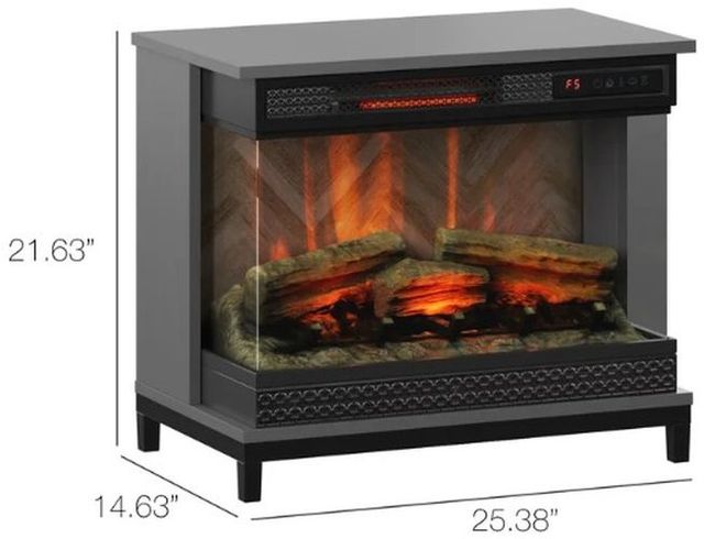 ClassicFlame® Gray Wall Mantel Electric Fireplace-2