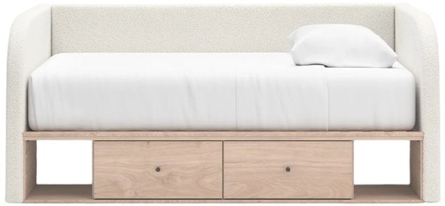 Signature Design by Ashley® Arloster Tan/White Full Upholstered Daybed with Storage-3