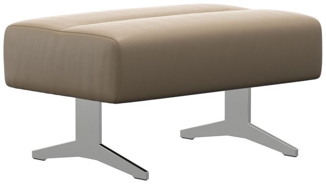 Stressless® by Ekornes® Customizable Stella Medium Ottoman with Steel Legs-0
