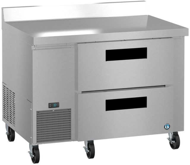 Hoshizaki Steelheart® 46" 11.78 Cu. Ft. Stainless Steel Single Section Worktop Side Mount Refrigerator with Stainless Drawers-1