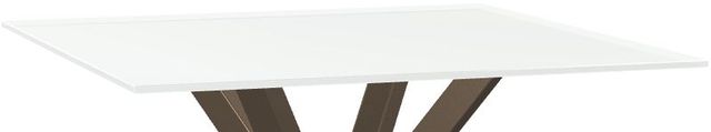 Amisco Customizable Asterisk White Round Counter-Height Table-1