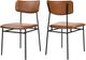 Moe's Home Collection Sailor 2-Piece Brown Dining Side Chair Set-4