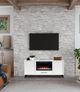 Legends Home Real Cozy Malibu White 64" Fireplace Console-1