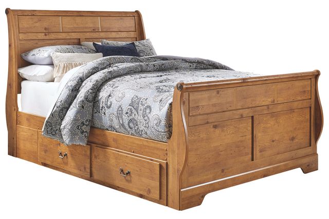 Signature Design by Ashley® Bittersweet 4-Piece Light Brown Queen Sleigh Bed Set-1
