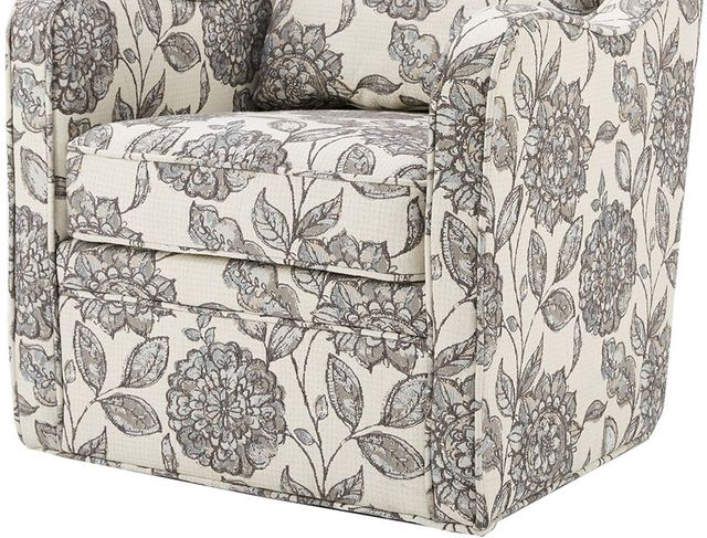 Olliix by Madison Park Multi Brianne Slub Weave Wide Seat Swivel Arm Chair-2