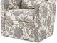 Olliix by Madison Park Multi Brianne Slub Weave Wide Seat Swivel Arm Chair-2