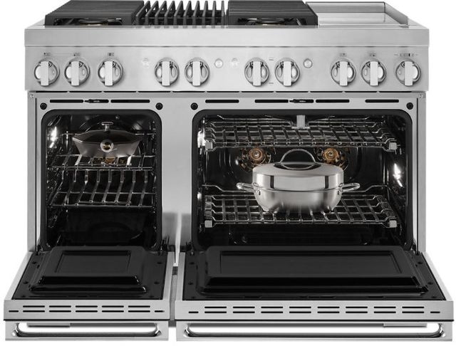 JennAir® NOIR™ 48" Stainless Steel Pro Style Dual Fuel Range-3