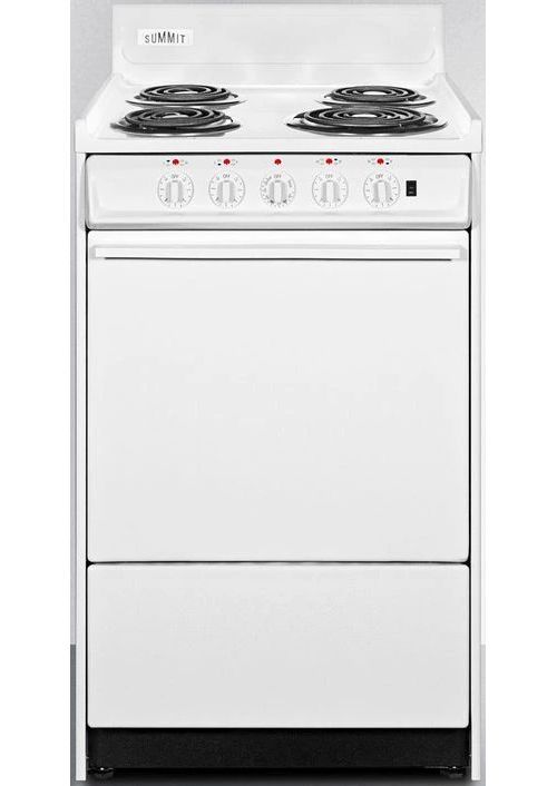 Summit® 20" White Freestanding Electric Range-0