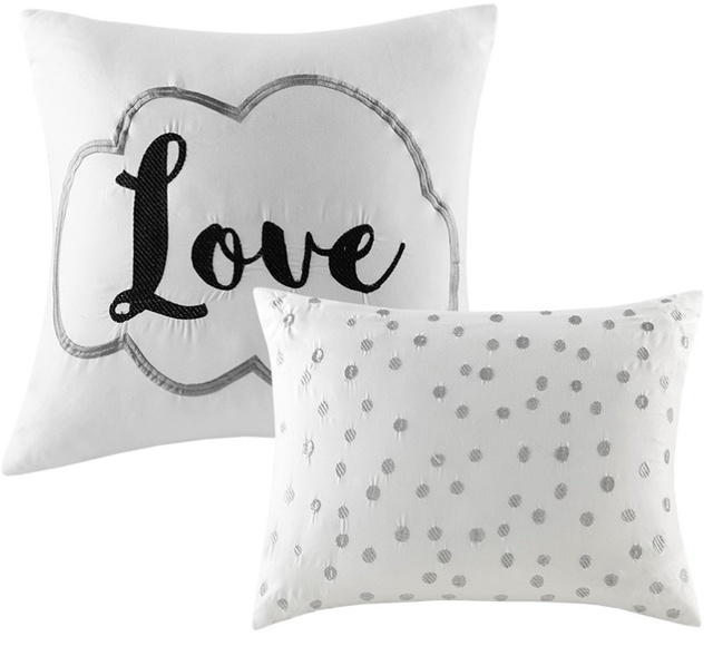 Olliix by Intelligent Design Raina Grey and Silver Twin/Twin XL Metallic Printed Comforter Set-1