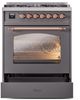 Ilve® Nostalgie II Series 30" Graphite Matte Pro Style Dual Fuel Range-4