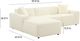 TOV Furniture Olafur 2-Piece Cream Left-Arm Facing Sectional and Chaise-2