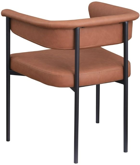 Meridian Furniture Malin Tan Vegan Leather Dining Arm Chair-3