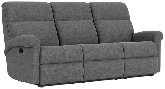 Flexsteel® Davis Gray Flagstone Manual Reclining Sofa-0