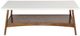 Northfield Living Parker White Coffee Table with Pecan Base-3