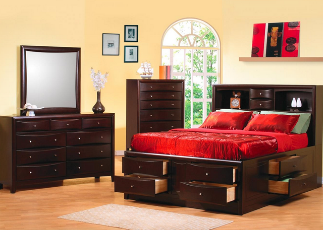 Coaster® Phoenix Deep Cappuccino Queen Bookcase Bed-2