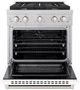 ZLINE Paramount 30" Satin Stainless Steel Pro Style Dual Fuel Range with White Matte Door-1