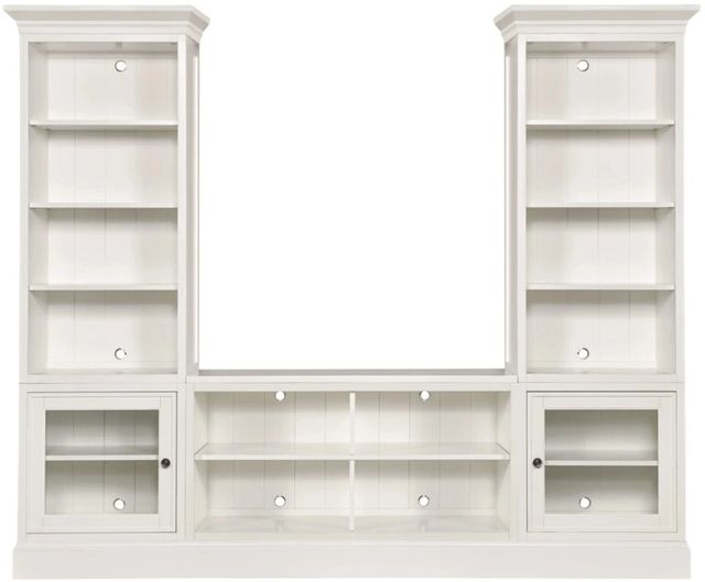 Hammary® Structures White Quad Bookcase Console with Display Piers-0